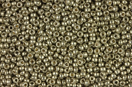 Seedbead Miyuki 15/0 4221 Duracoat Galvanized Light Smoky Pewter