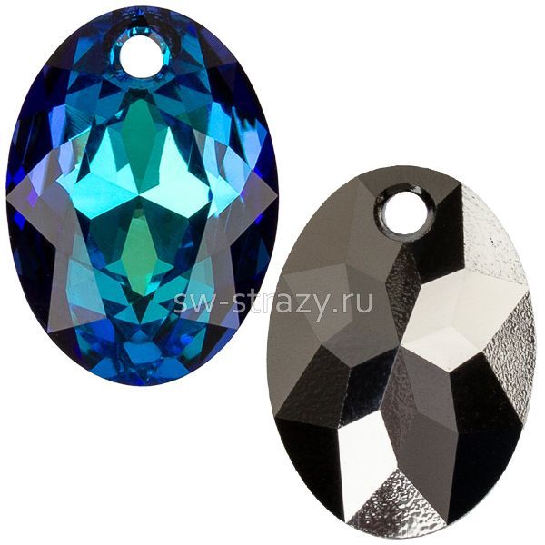 Кулоны 6438 9 mm Crystal Bermuda Blue P