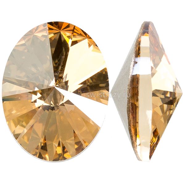 Кристаллы 4122 8x6 mm Crystal Golden Shadow