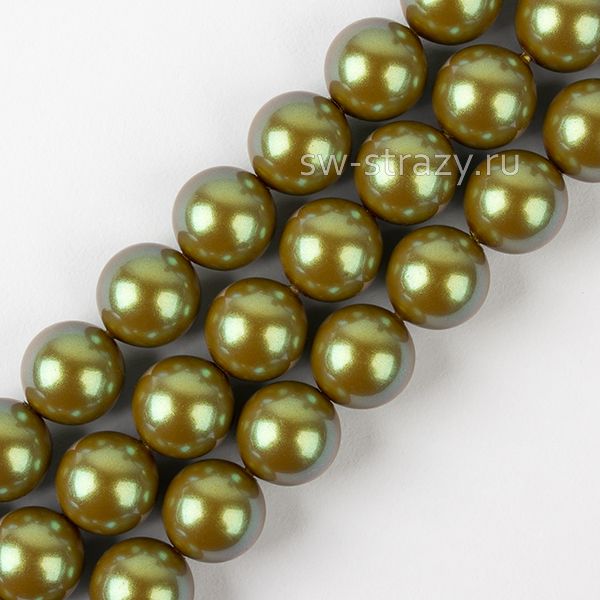 Round Pearl 1H 8 mm Pearlescent Khaki