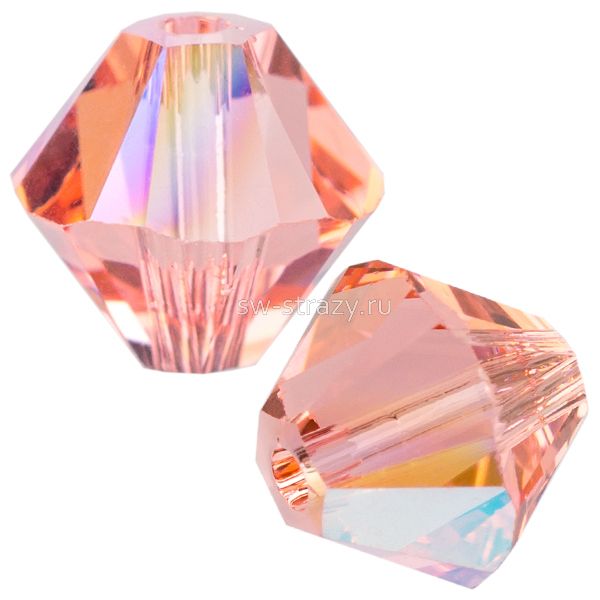 Бусины 5328 4 mm Rose Peach Shimmer